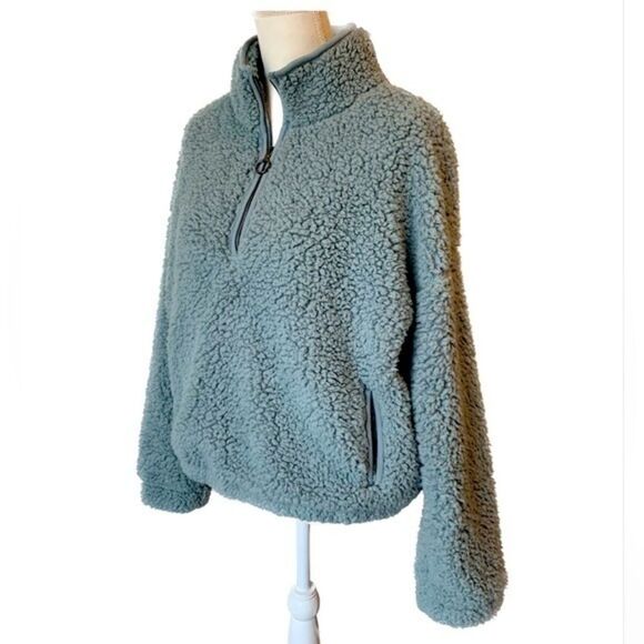 Thread + Supply Blue Moon Sherpa Knit Quarter Zip Pullover - Picture 1 of 10